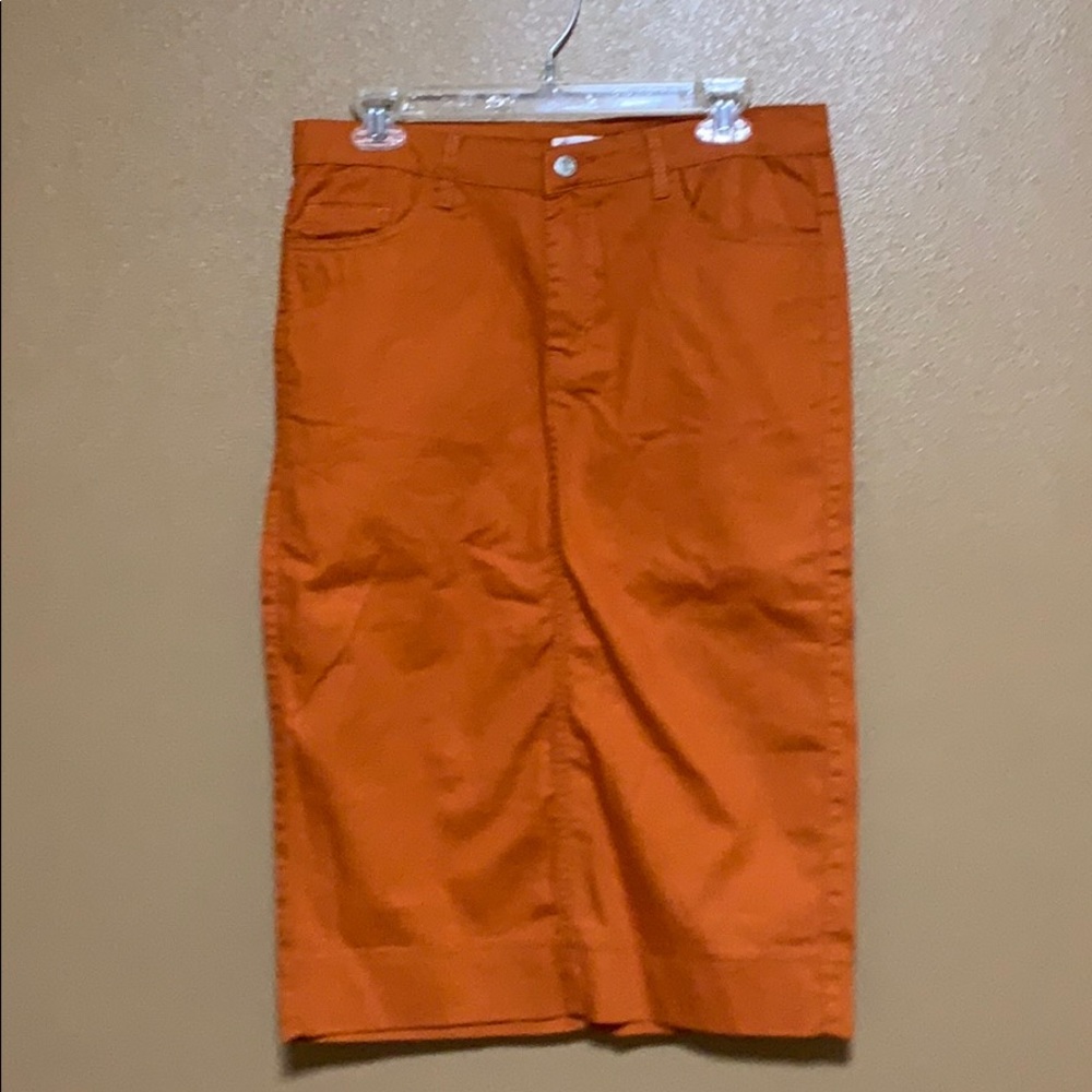 PLESE READ! Jade Mackenzie Burnt Orange Midi Skirt